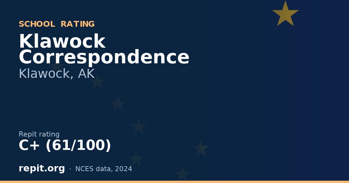 Klawock Correspondence, Klawock, AK — Repit school rating C+ (61/100)