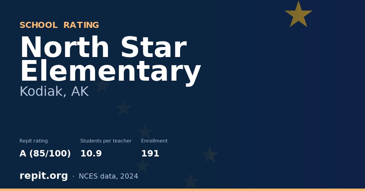North Star Elementary, Kodiak, AK — Repit school rating A (85/100)