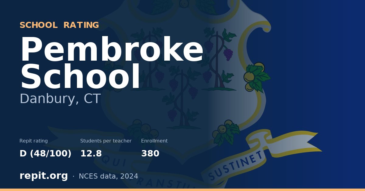 Pembroke School, Danbury, CT — Repit school rating D (48/100)