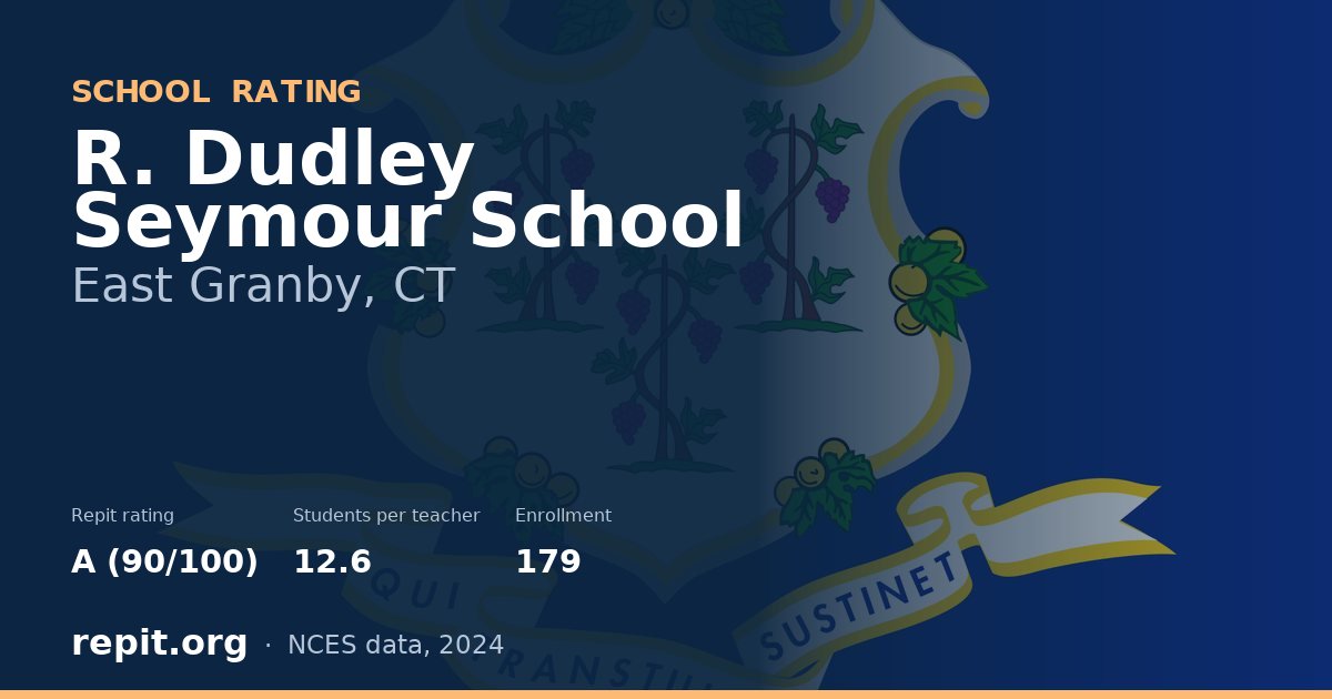 R. Dudley Seymour School, East Granby, CT — Repit school rating A (90/100)