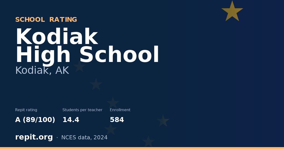 Kodiak High School, Kodiak, AK — Repit school rating A (89/100)