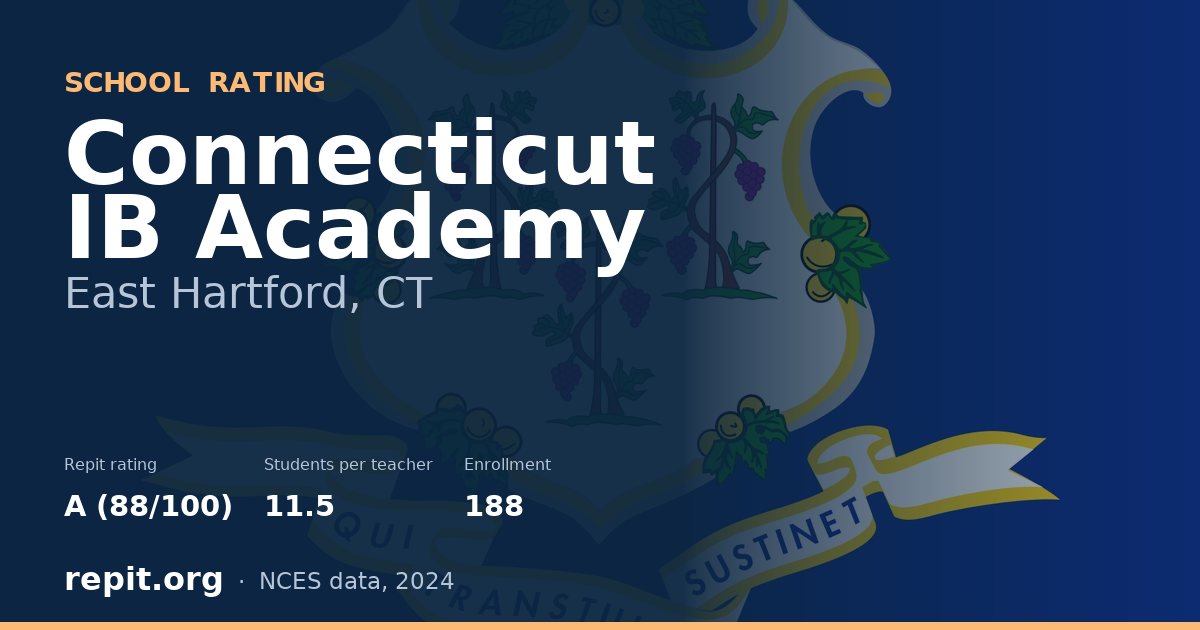 Connecticut IB Academy, East Hartford, CT — Repit school rating A (88/100)