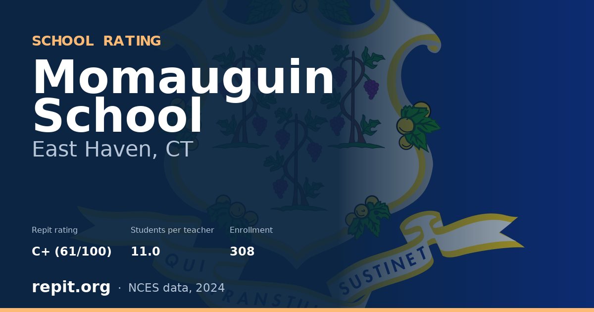Momauguin School, East Haven, CT — Repit school rating C+ (61/100)