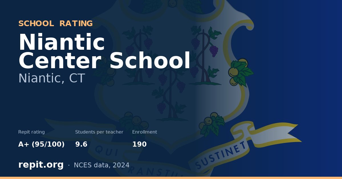 Niantic Center School, Niantic, CT — Repit school rating A+ (95/100)
