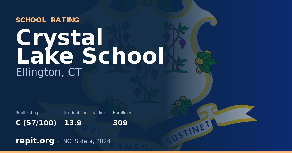 Crystal Lake School, Ellington, CT — Repit school rating C (57/100)