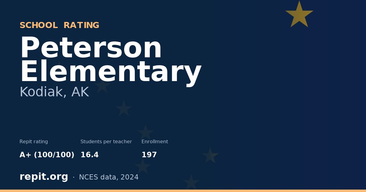 Peterson Elementary, Kodiak, AK — Repit school rating A+ (100/100)