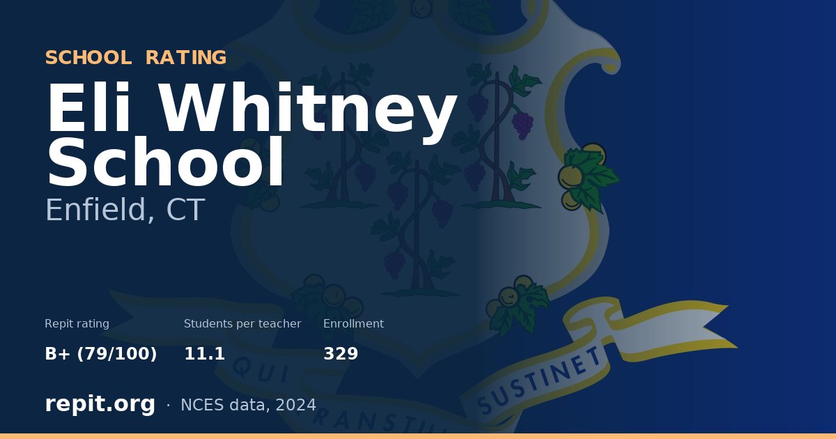 Eli Whitney School, Enfield, CT — Repit school rating B+ (79/100)