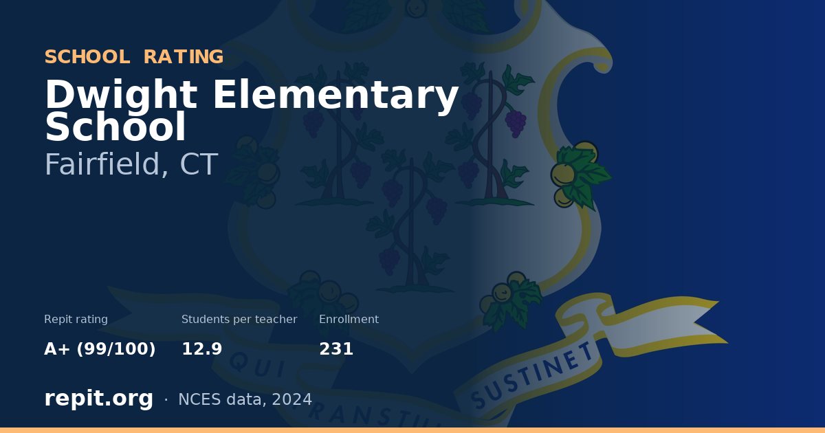 Dwight Elementary School, Fairfield, CT — Repit school rating A+ (99/100)