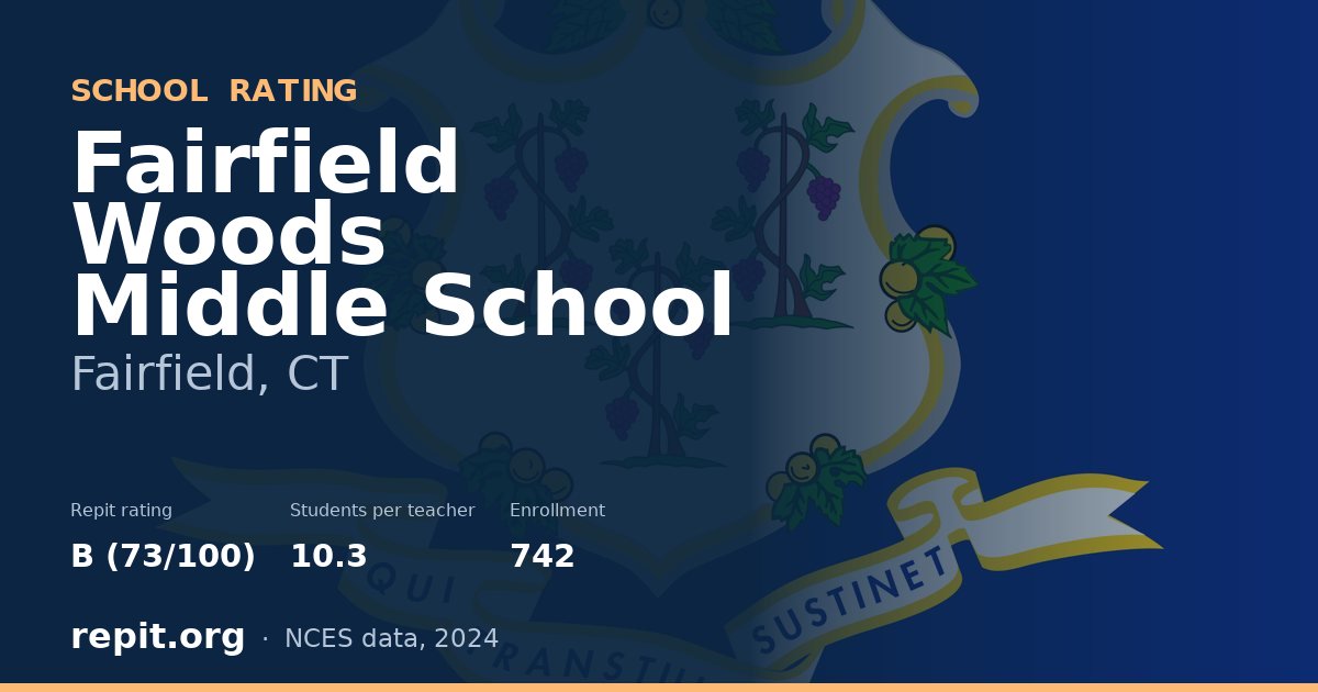 Fairfield Woods Middle School, Fairfield, CT — Repit school rating B (73/100)