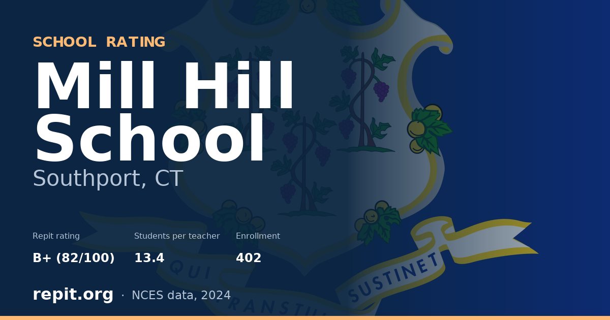 Mill Hill School, Southport, CT — Repit school rating B+ (82/100)