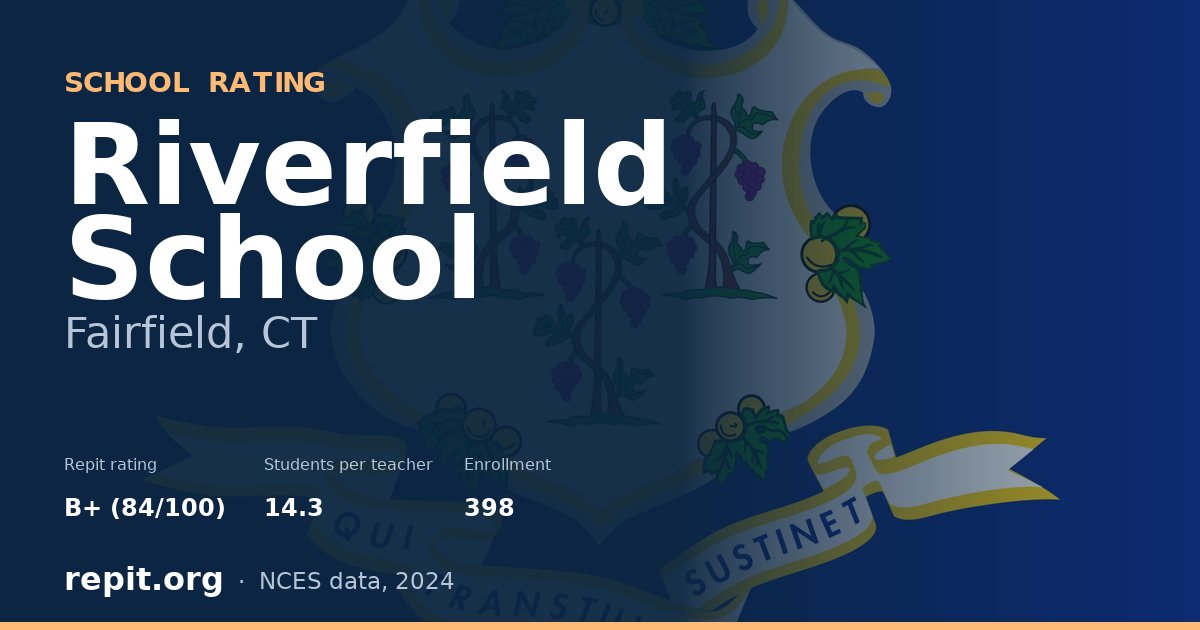 Riverfield School, Fairfield, CT — Repit school rating B+ (84/100)
