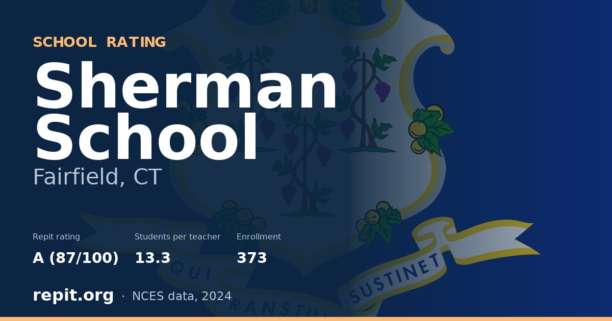 Sherman School, Fairfield, CT — Repit school rating A (87/100)