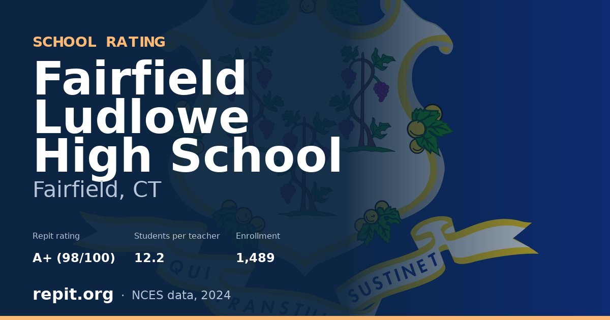 Fairfield Ludlowe High School, Fairfield, CT — Repit school rating A+ (98/100)