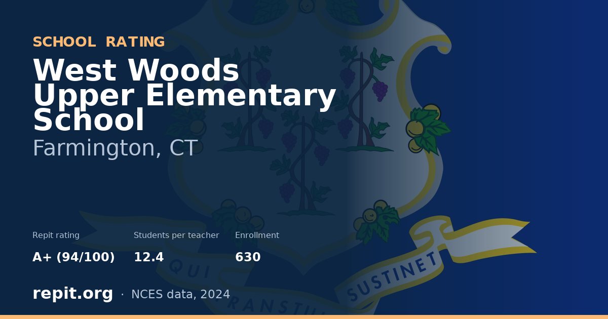 West Woods Upper Elementary School, Farmington, CT — Repit school rating A+ (94/100)