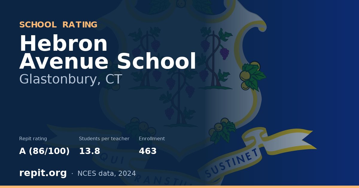 Hebron Avenue School, Glastonbury, CT — Repit school rating A (86/100)