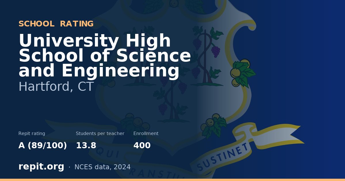 University High School of Science and Engineering, Hartford, CT — Repit school rating A (89/100)