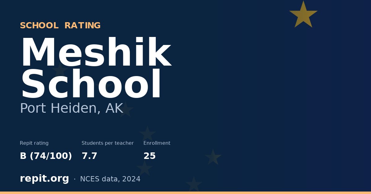Meshik School, Port Heiden, AK — Repit school rating B (74/100)