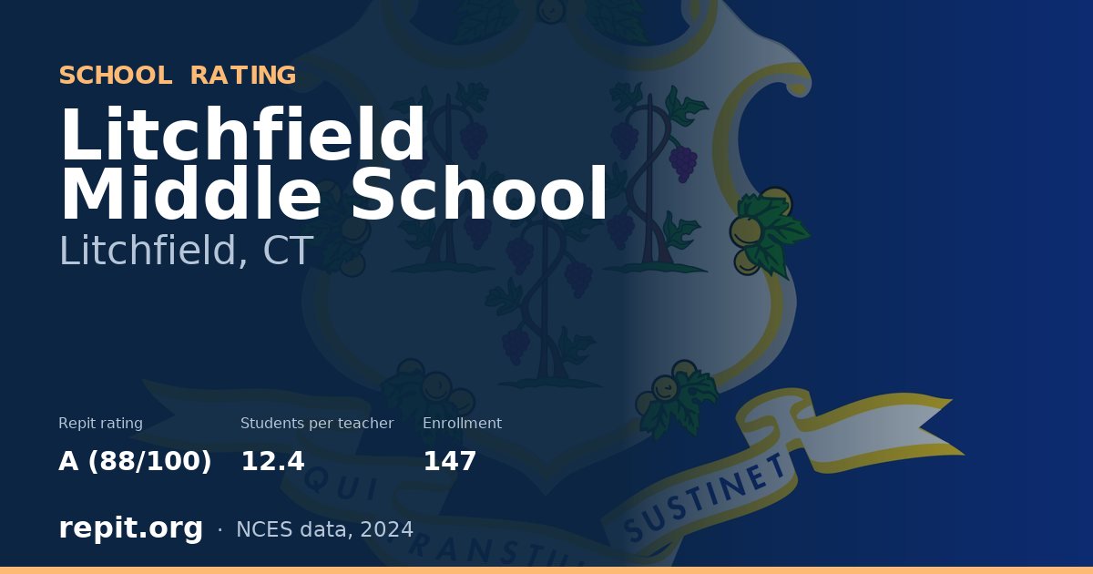 Litchfield Middle School, Litchfield, CT — Repit school rating A (88/100)