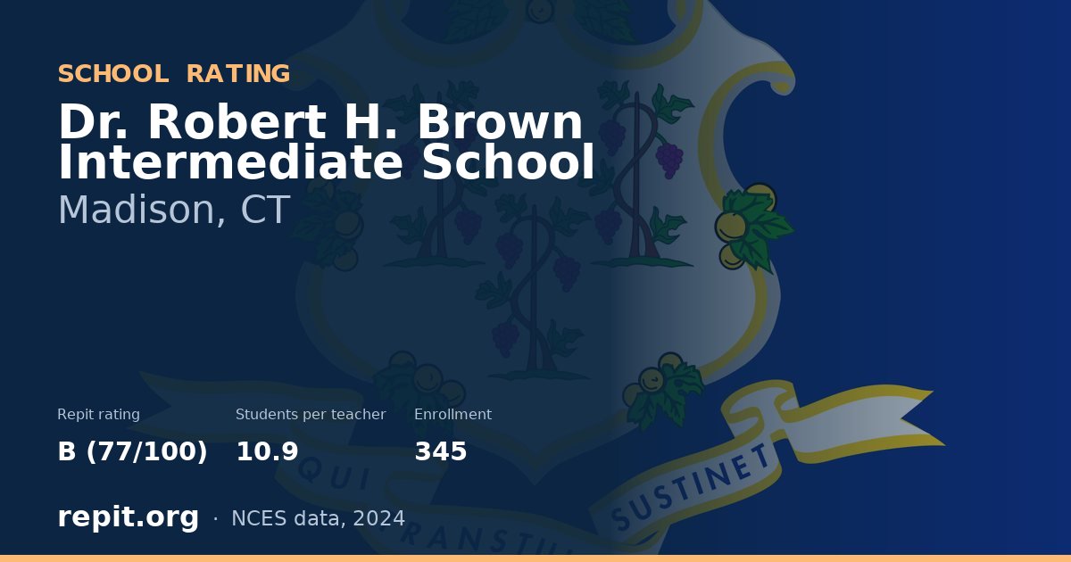 Dr. Robert H. Brown Intermediate School, Madison, CT — Repit school rating B (77/100)