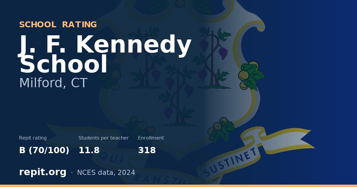 J. F. Kennedy School, Milford, CT — Repit school rating B (70/100)