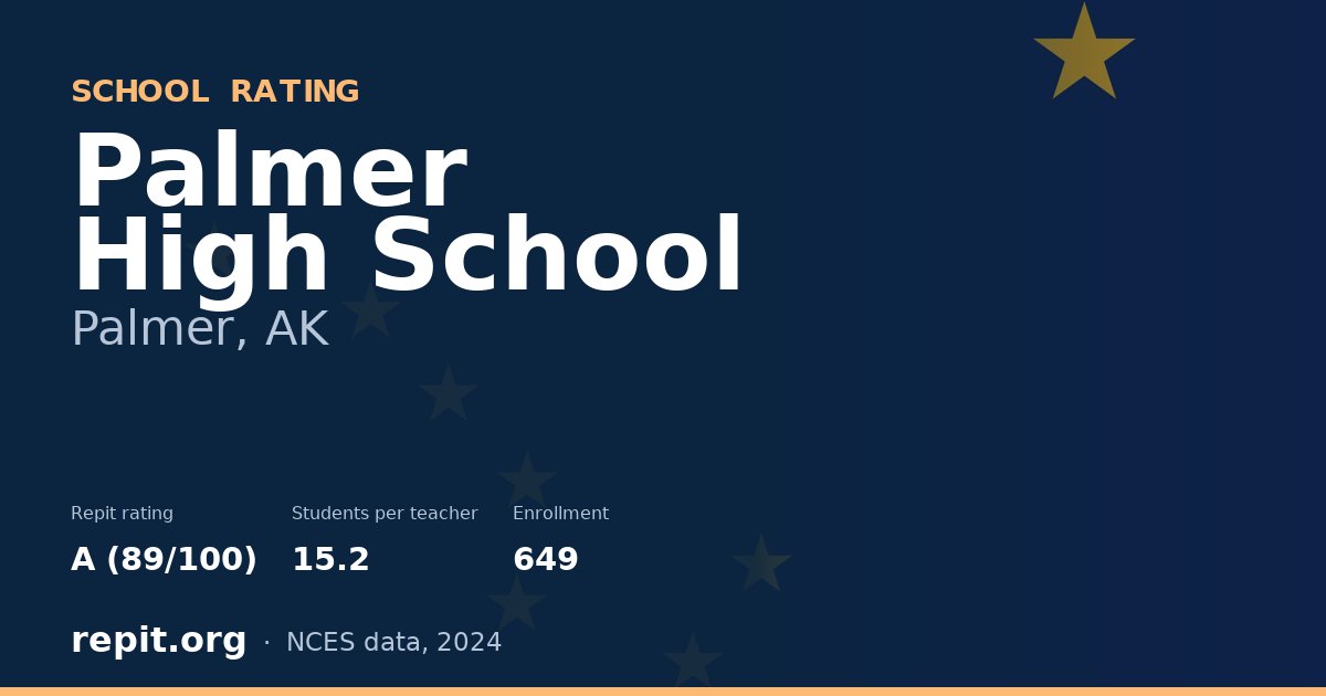 Palmer High School, Palmer, AK — Repit school rating A (89/100)