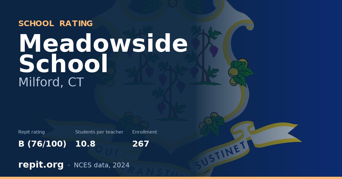Meadowside School, Milford, CT — Repit school rating B (76/100)