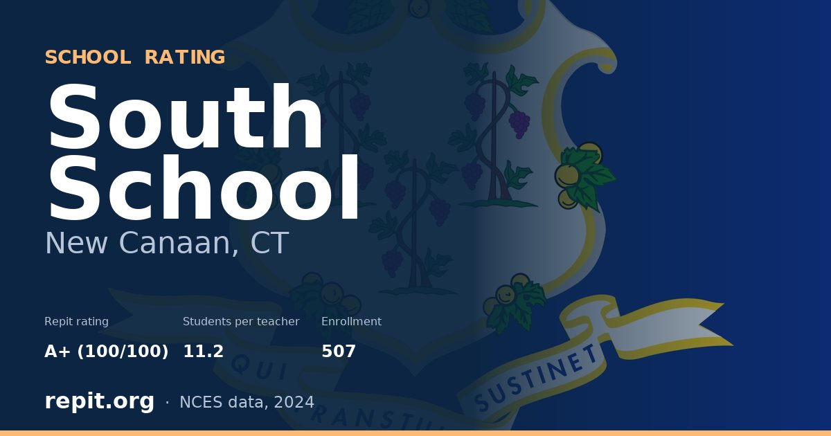 South School, New Canaan, CT — Repit school rating A+ (100/100)