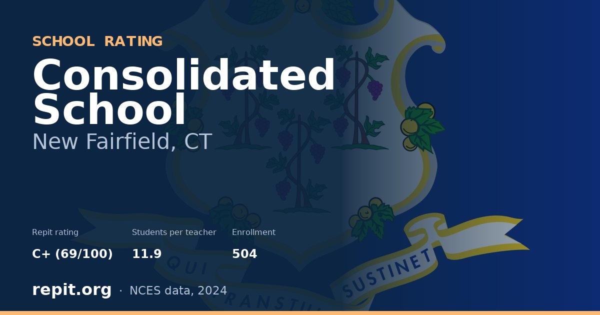 Consolidated School, New Fairfield, CT — Repit school rating C+ (69/100)