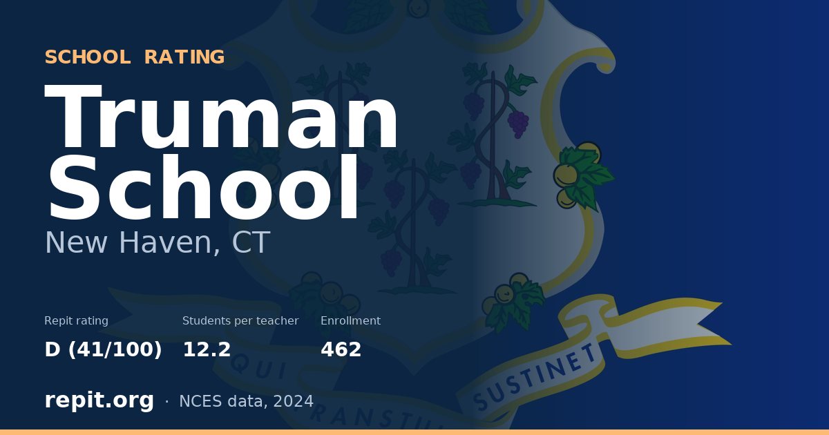 Truman School, New Haven, CT — Repit school rating D (41/100)
