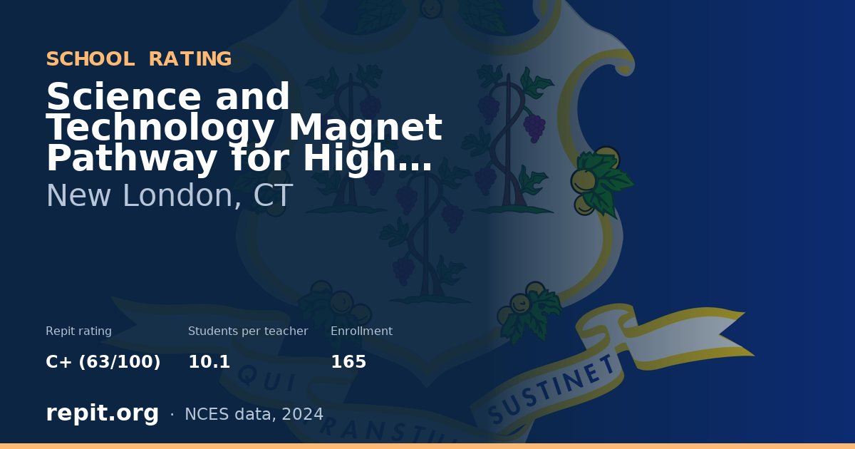 Science and Technology Magnet Pathway for High School Grades, New London, CT — Repit school rating C+ (63/100)