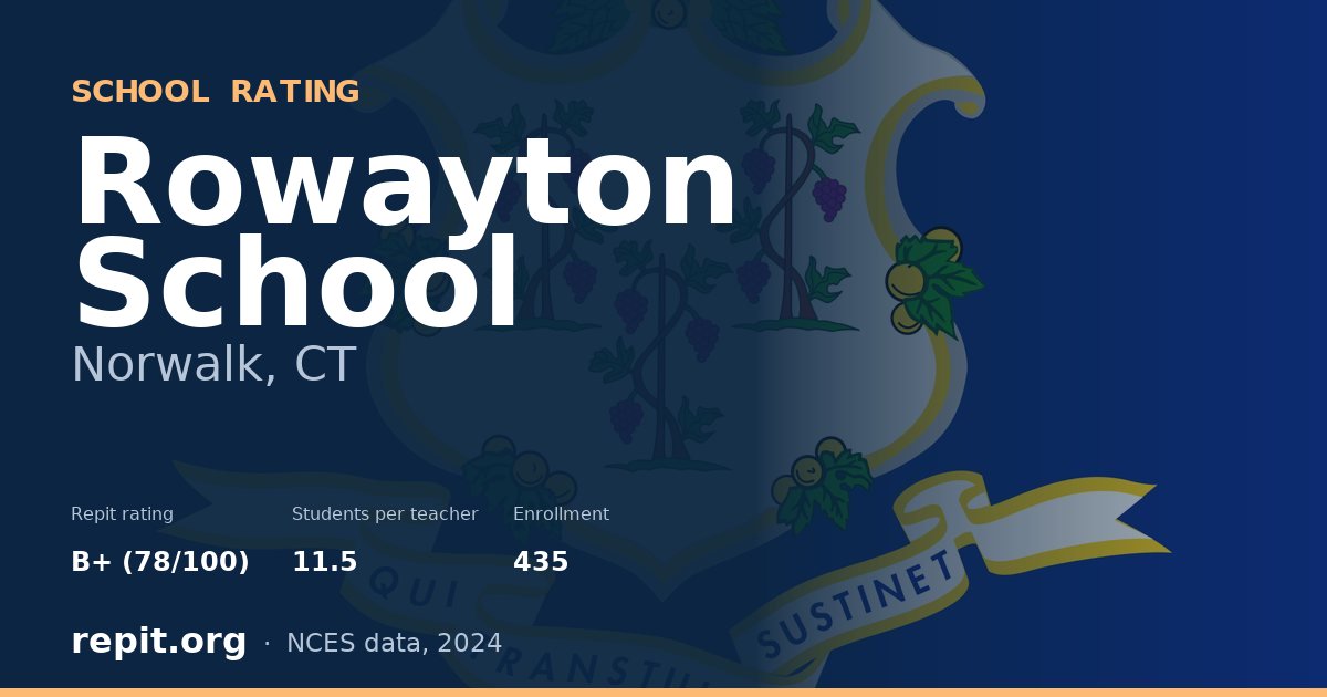 Rowayton School, Norwalk, CT — Repit school rating B+ (78/100)
