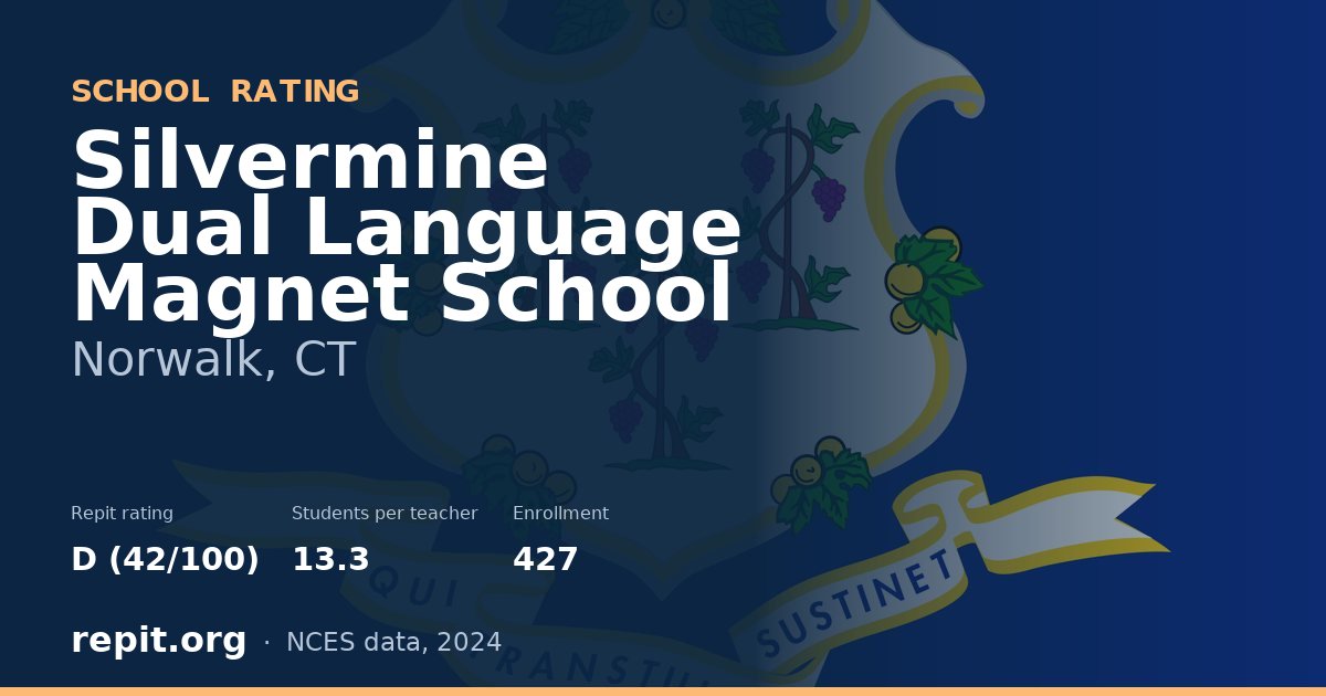 Silvermine Dual Language Magnet School, Norwalk, CT — Repit school rating D (42/100)