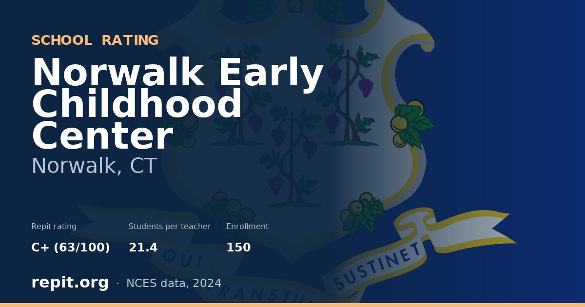 Norwalk Early Childhood Center, Norwalk, CT — Repit school rating C+ (63/100)