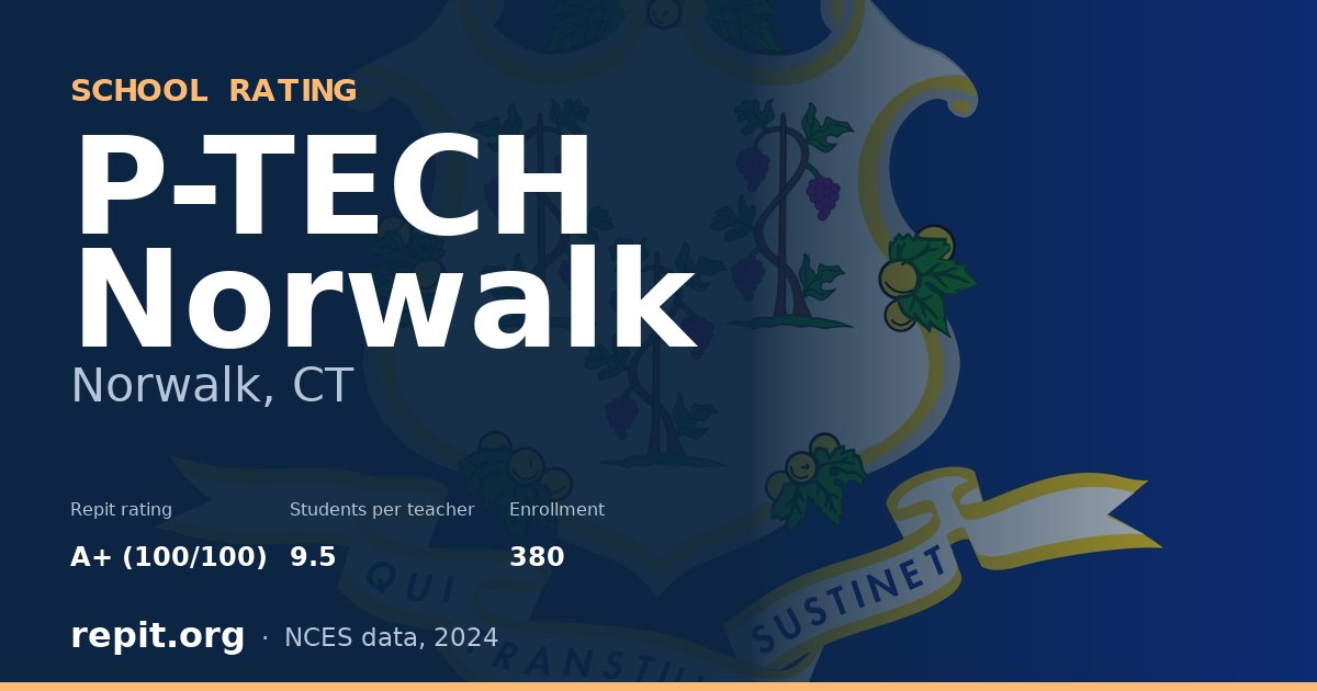 P-TECH Norwalk, Norwalk, CT — Repit school rating A+ (100/100)