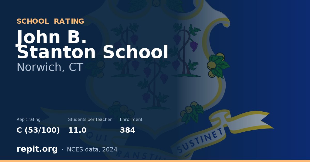 John B. Stanton School, Norwich, CT — Repit school rating C (53/100)