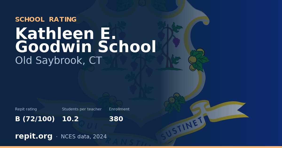 Kathleen E. Goodwin School, Old Saybrook, CT — Repit school rating B (72/100)