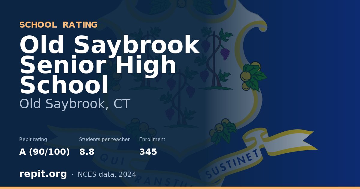 Old Saybrook Senior High School, Old Saybrook, CT — Repit school rating A (90/100)