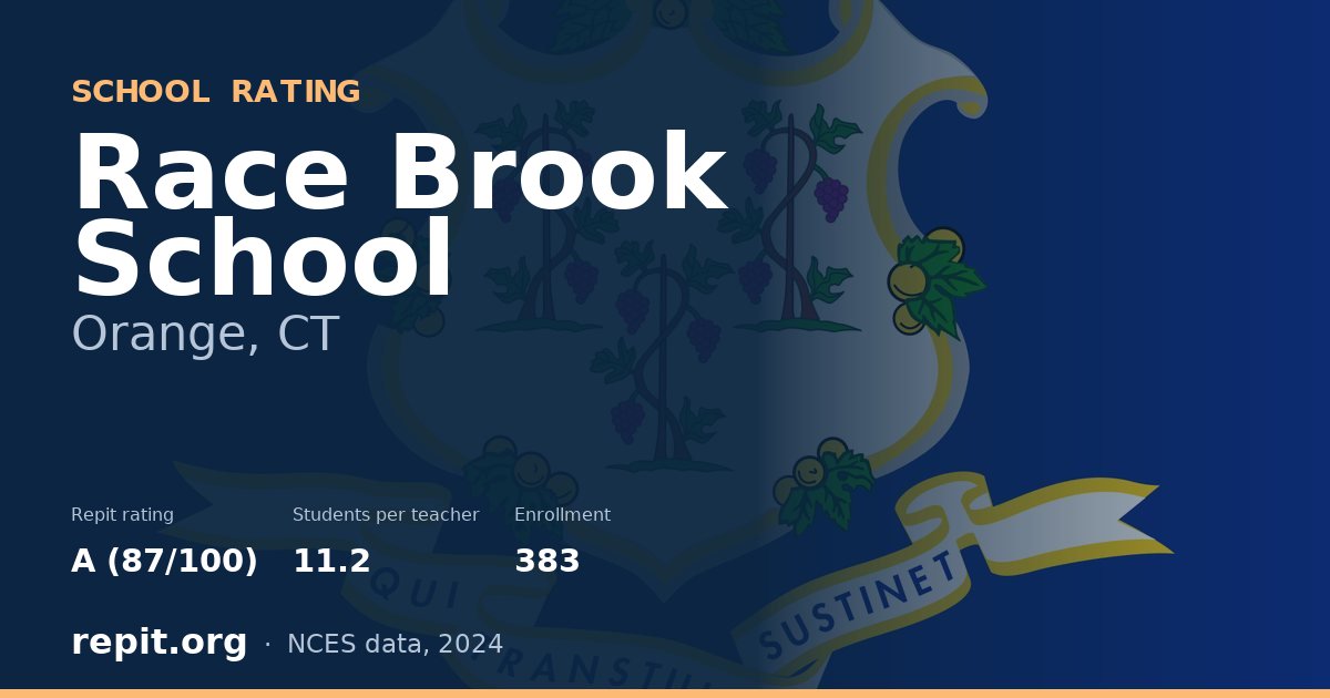 Race Brook School, Orange, CT — Repit school rating A (87/100)