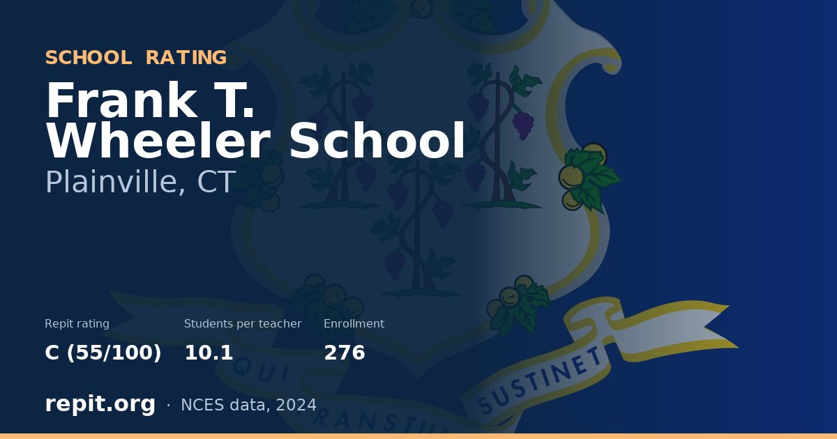 Frank T. Wheeler School, Plainville, CT — Repit school rating C (55/100)