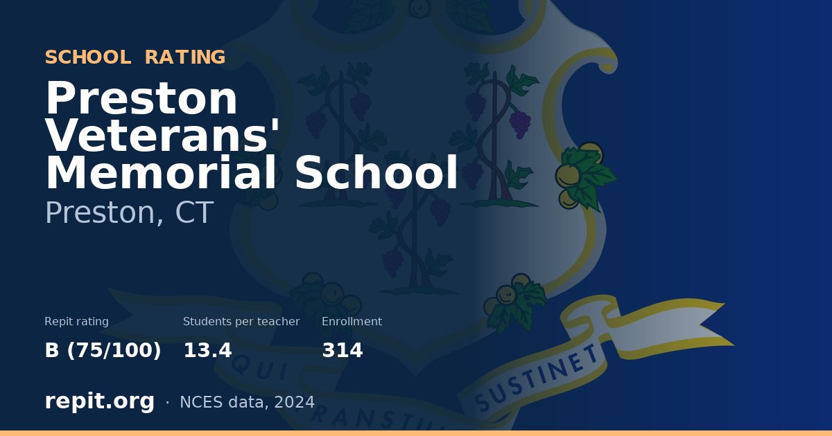 Preston Veterans' Memorial School, Preston, CT — Repit school rating B (75/100)