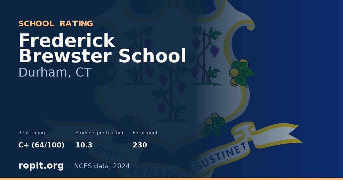 Frederick Brewster School, Durham, CT — Repit school rating C+ (64/100)