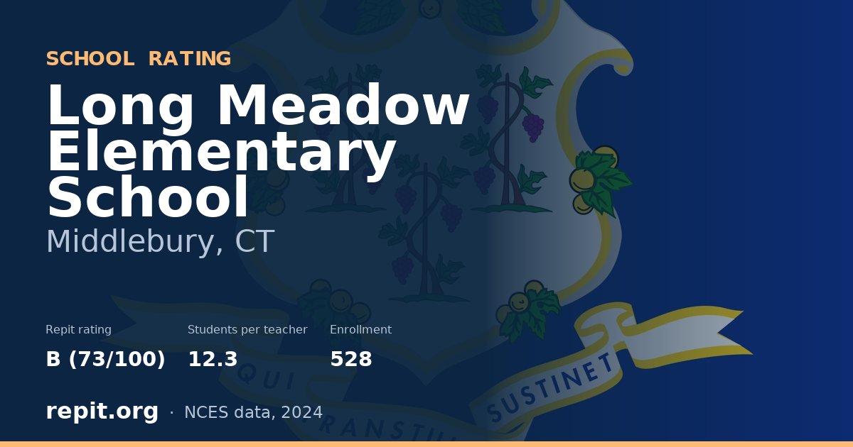 Long Meadow Elementary School, Middlebury, CT — Repit school rating B (73/100)