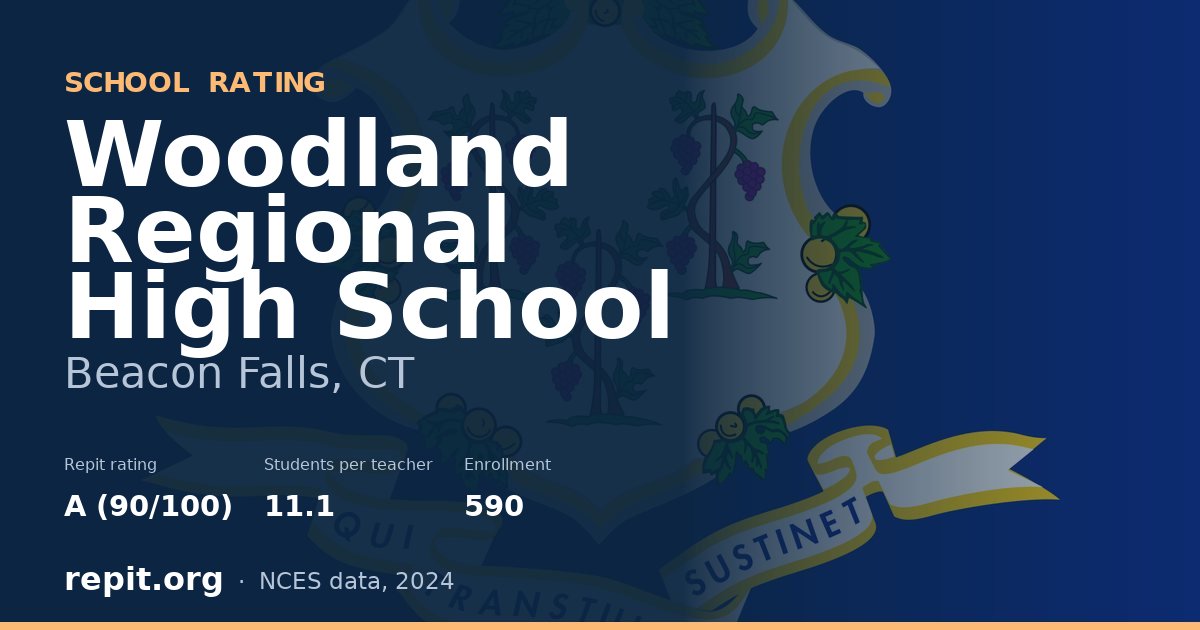 Woodland Regional High School, Beacon Falls, CT — Repit school rating A (90/100)