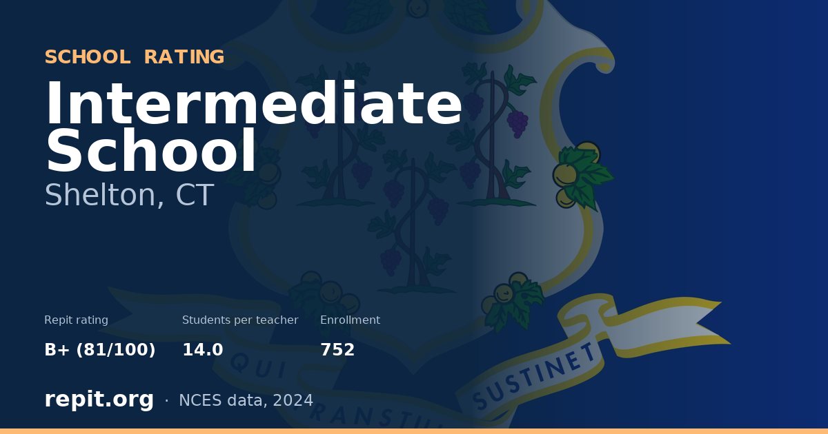 Intermediate School, Shelton, CT — Repit school rating B+ (81/100)