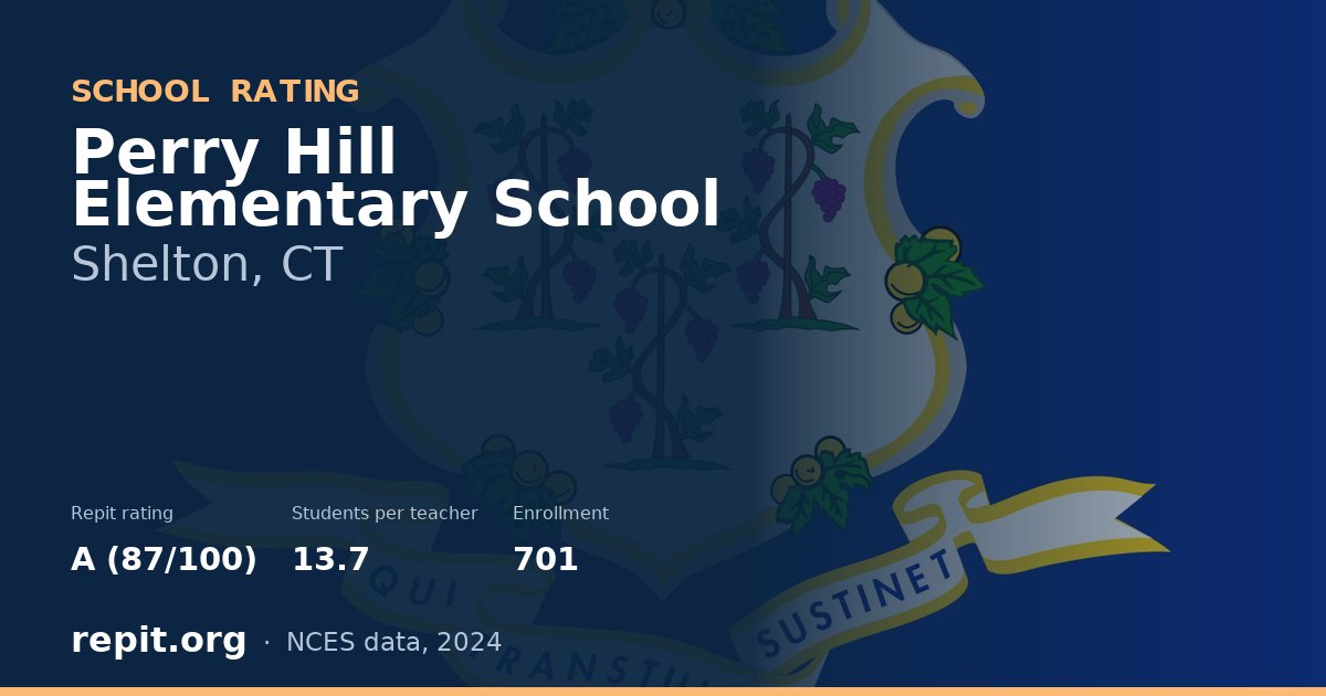 Perry Hill Elementary School, Shelton, CT — Repit school rating A (87/100)