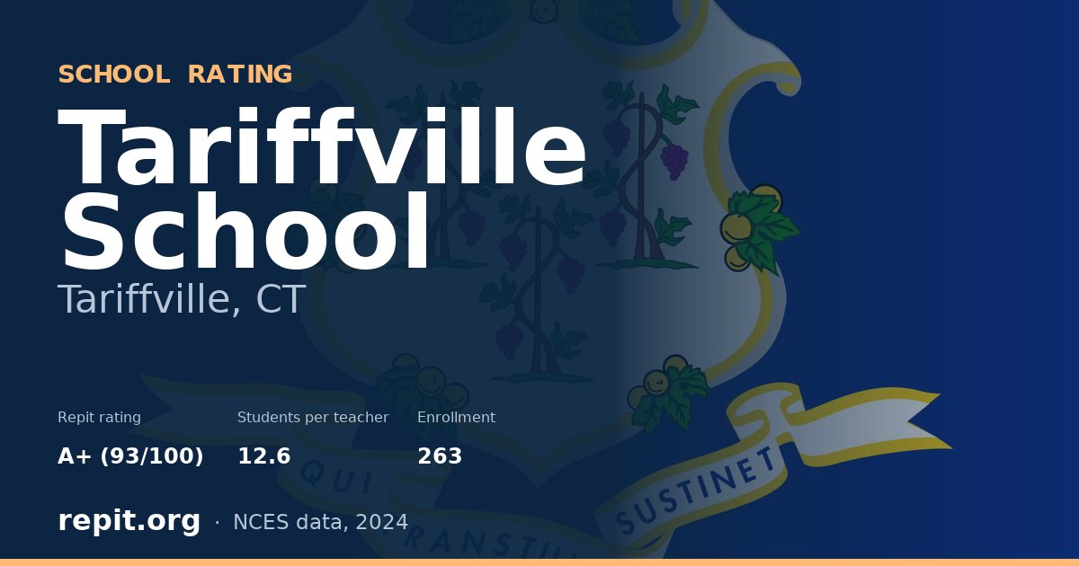 Tariffville School, Tariffville, CT — Repit school rating A+ (93/100)