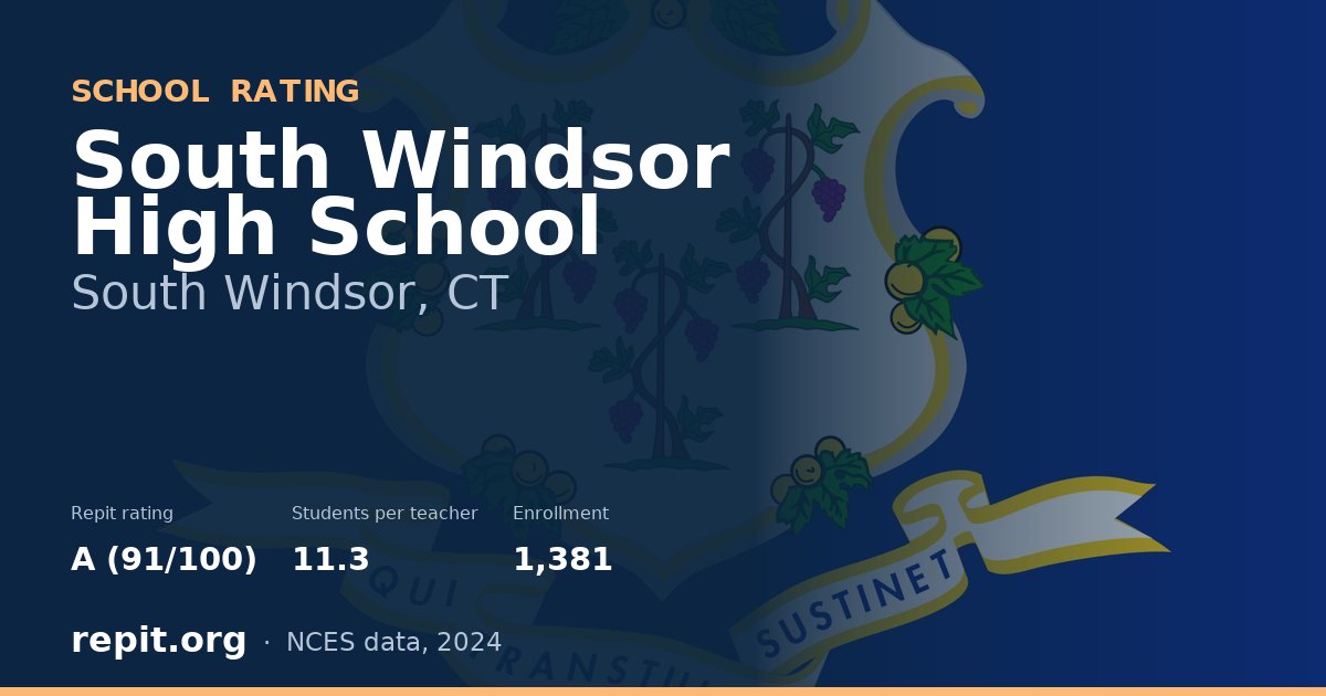 South Windsor High School, South Windsor, CT — Repit school rating A (91/100)