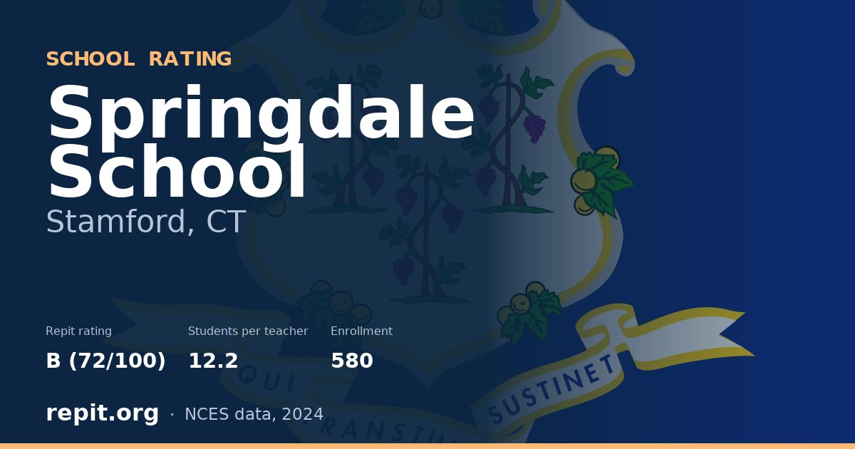 Springdale School, Stamford, CT — Repit school rating B (72/100)
