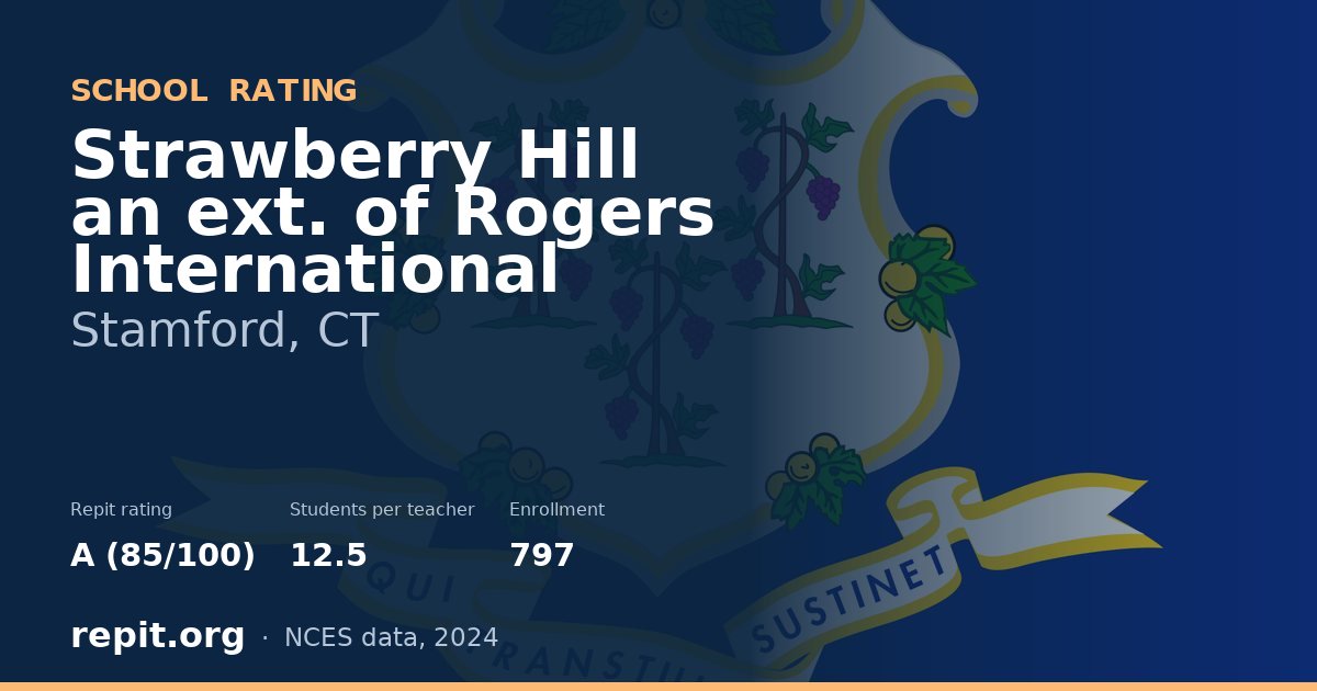 Strawberry Hill an ext. of Rogers International, Stamford, CT — Repit school rating A (85/100)