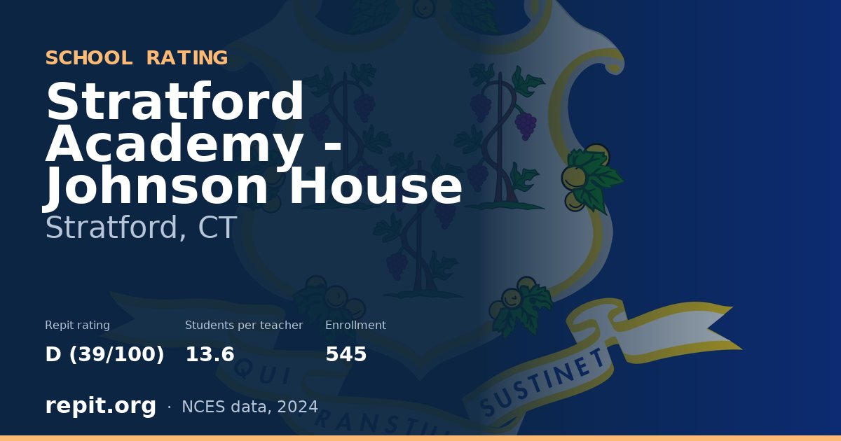 Stratford Academy - Johnson House, Stratford, CT — Repit school rating D (39/100)